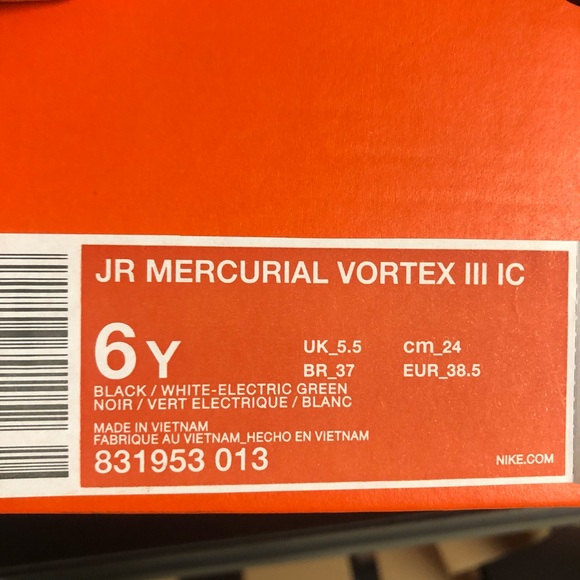 NIKE Jr Mercurial Vortex III IC Indoor Soccer Shoe - Picture 7 of 8
